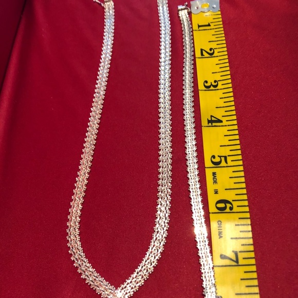 Sterling silver necklaces-bracelet set - Picture 7 of 8